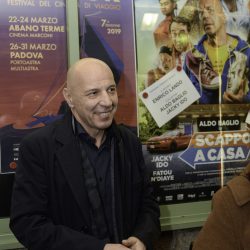 ABANO TERME (PD) 22-03-2019 Cinema Marconi: gli attori Aldo Baglio e Jacky Ido e il regista Enrico Lando presentano il film Scappo a casa al DETOUR FESTIVAL 2019. Aldo Baglio.